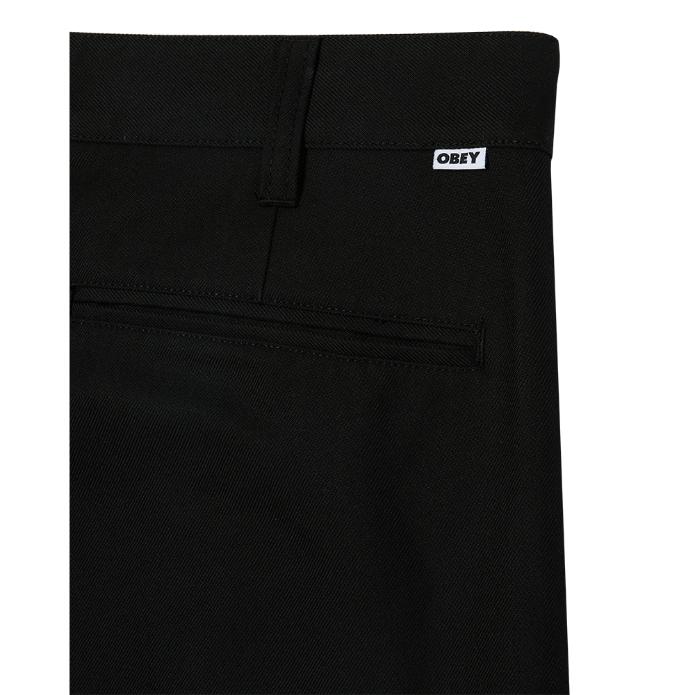 PANTALÓN OBEY DEAN PLEATED PANT BLACK | Mechanic