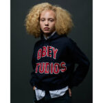 SUDADERA OBEY STUDIOS COLLEGIATE HOOD DARK NAVY | Mechanic