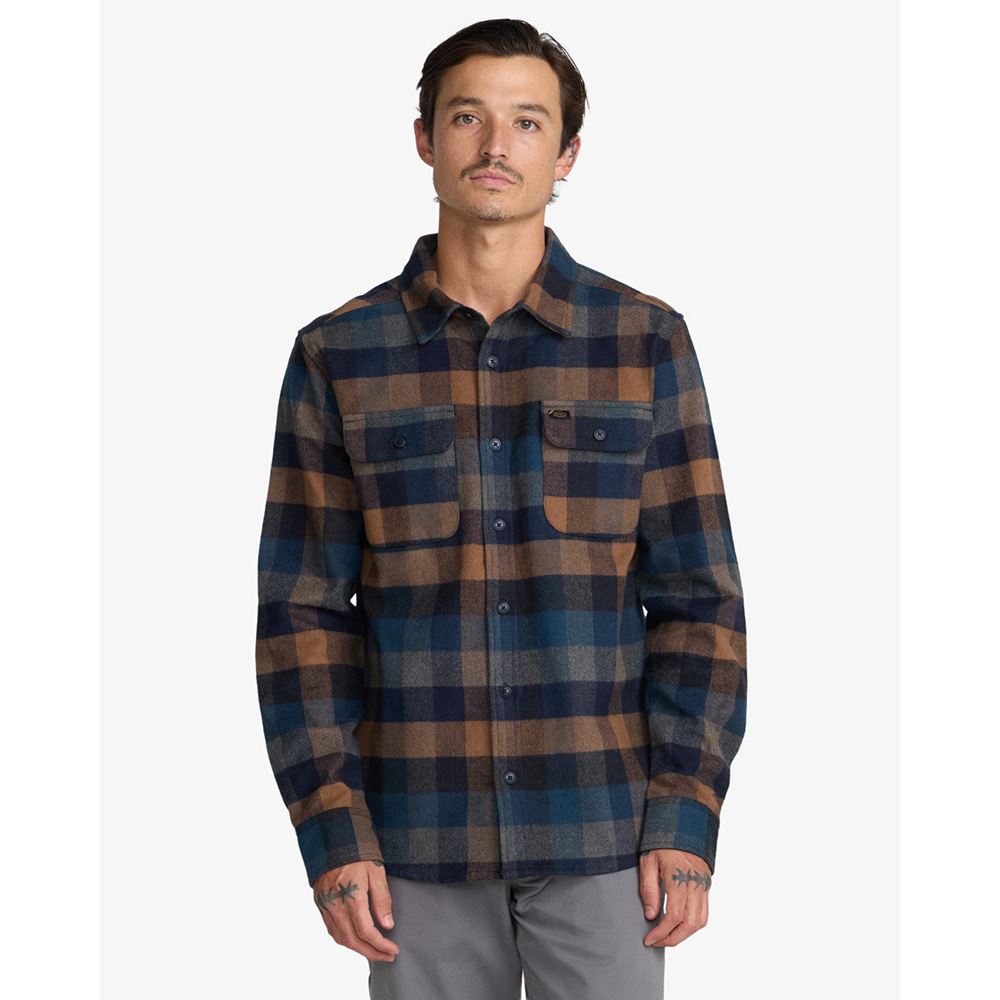 CAMISA RVCA DAYSHIFT BLANKET FLANNEL PIRATE BLACK | Mechanic