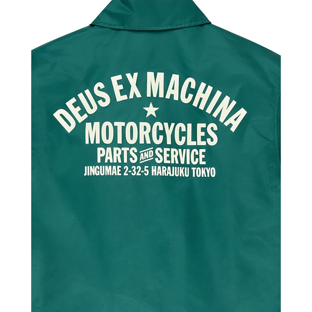 CHAQUETA DEUS EX-MACHINA HARAJUKU COACH RACING GREEN | Mechanic