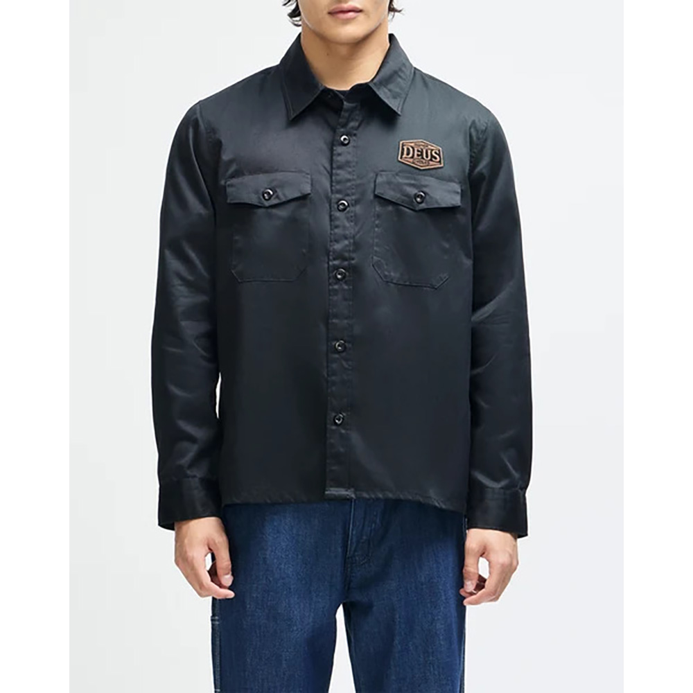 CAMISA DEUS EX-MACHINA SERVICE LS BLACK | Ropa Streetwear Online