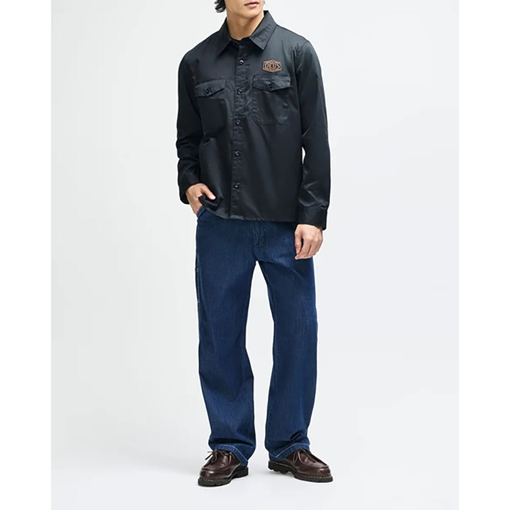 CAMISA DEUS EX-MACHINA SERVICE LS BLACK | Ropa Streetwear Online