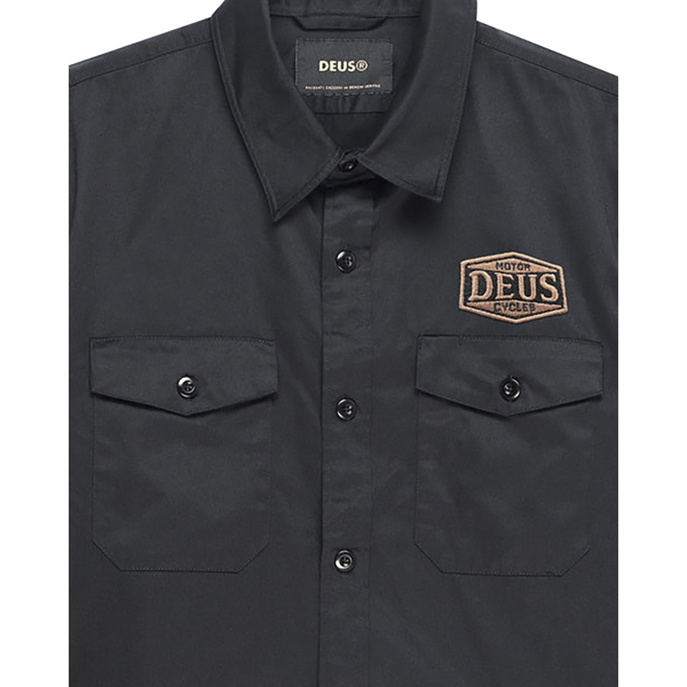 CAMISA DEUS EX-MACHINA SERVICE LS BLACK | Ropa Streetwear Online
