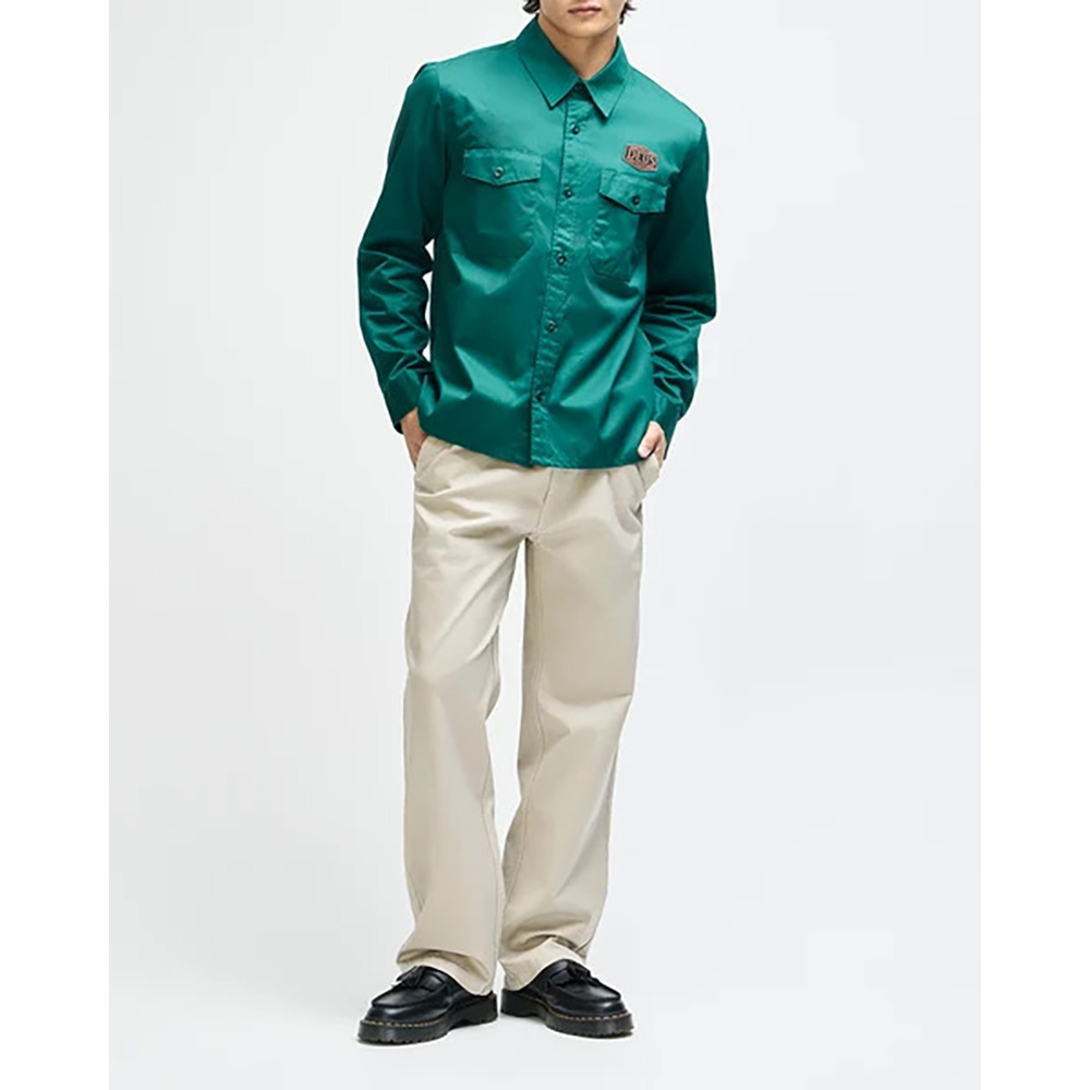 CAMISA DEUS EX-MACHINA SERVICE LS RACING GREEN | Ropa Streetwear Online