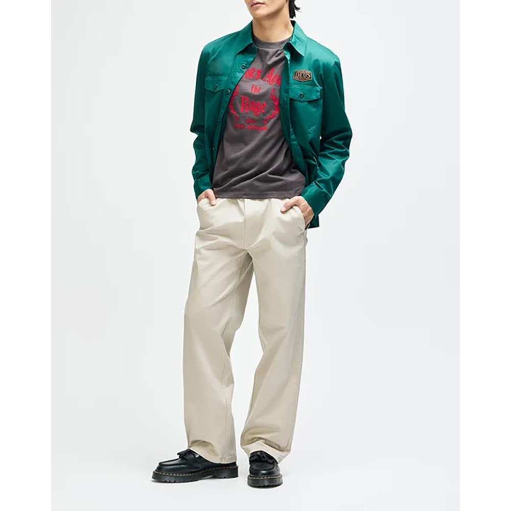CAMISA DEUS EX-MACHINA SERVICE LS RACING GREEN | Ropa Streetwear Online