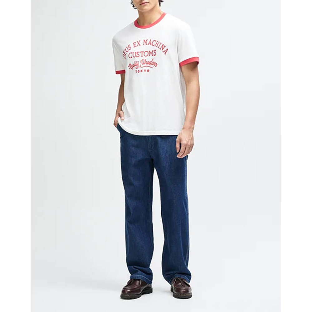 CAMISETA DEUS EX-MACHINA MARSDEN RINGER TEE VINTAGE WHITE | Mechanic