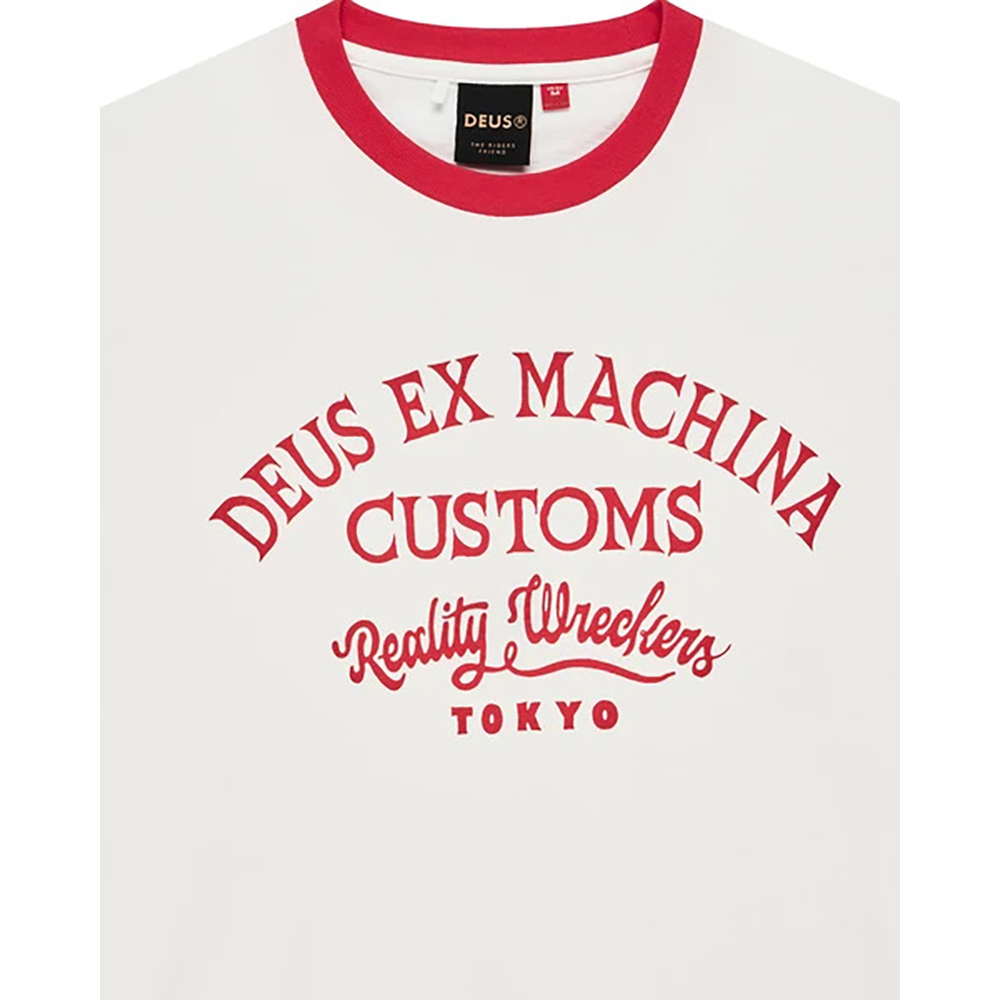 CAMISETA DEUS EX-MACHINA MARSDEN RINGER TEE VINTAGE WHITE | Ropa Streetwear Online