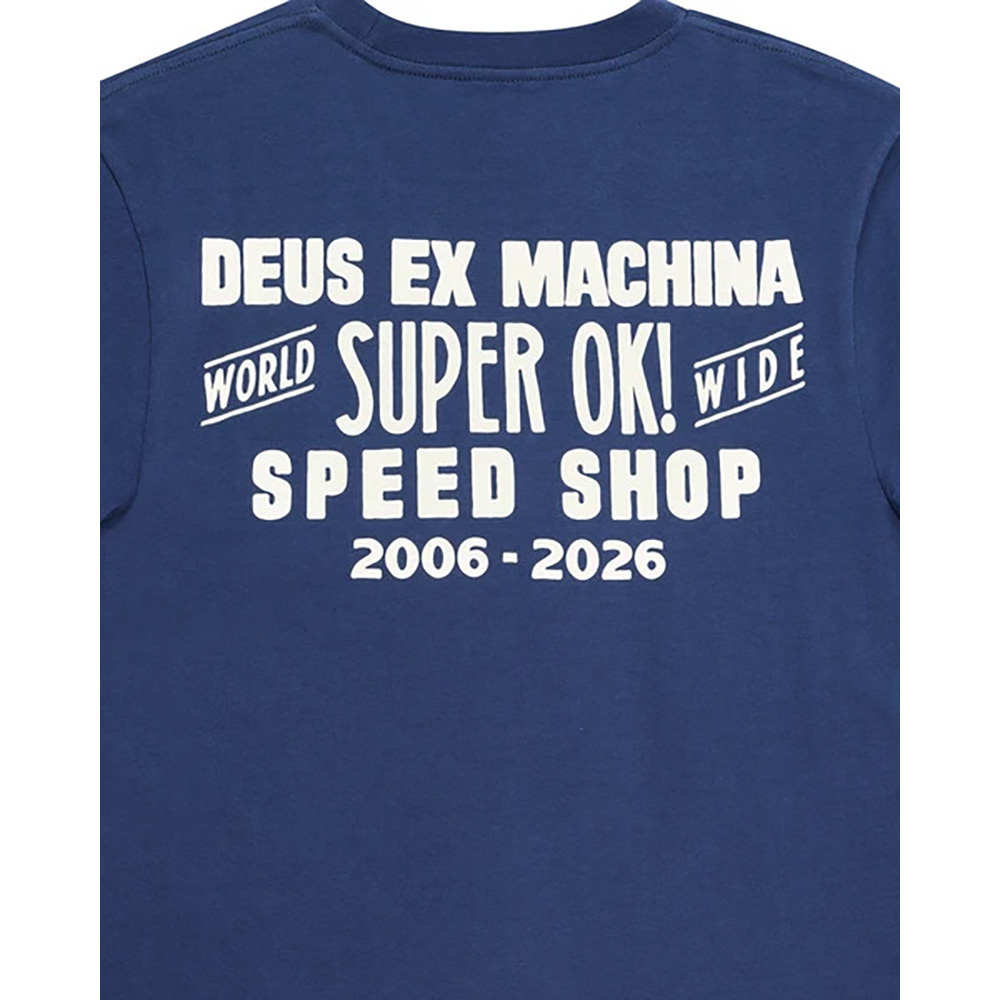 CAMISETA DEUS EX-MACHINA MUDFLAP TEE MECHANIC BLUE | Mechanic