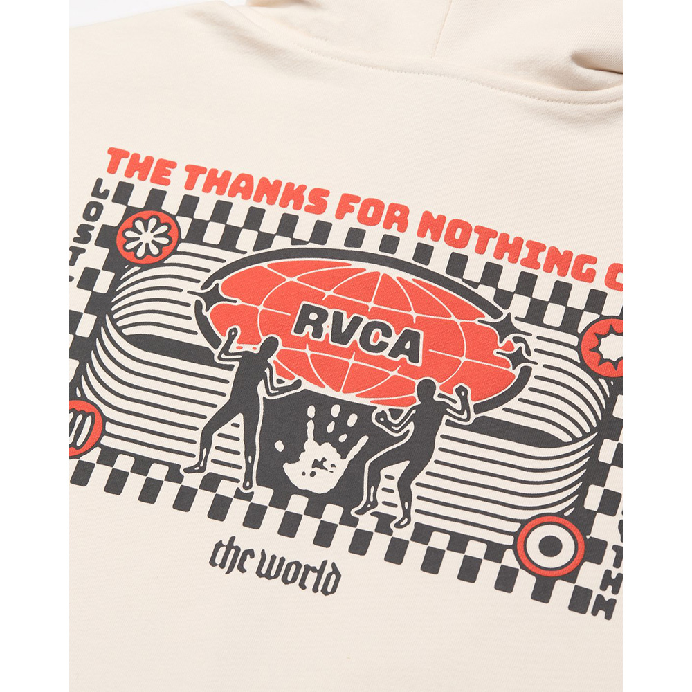 SUDADERA CON CREMALLERA RVCA THE WORLD ZIP HOODIE SALT | Mechanic