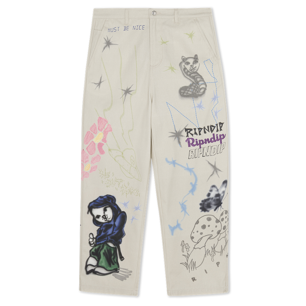 PANTALONES RIPNDIP GOOSEBUMPS WIDE FIT PANTS  BONE | Mechanic