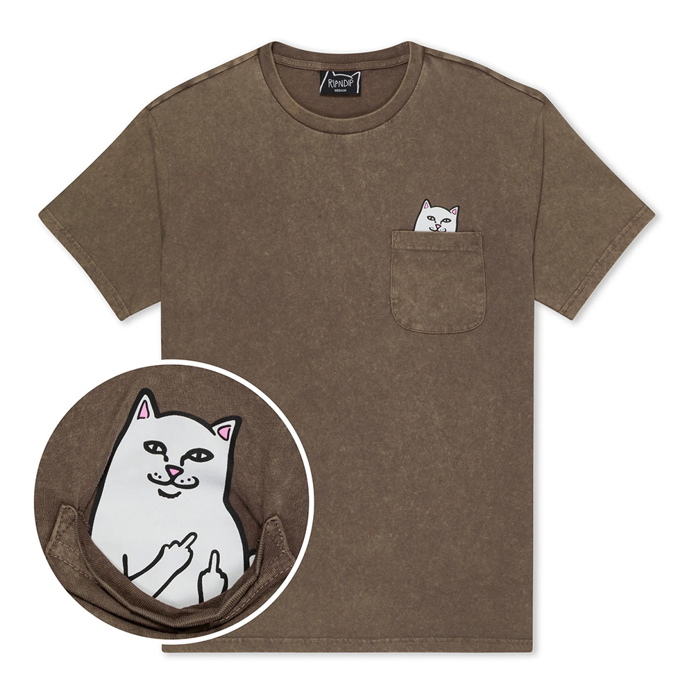 CAMISETA RIPNDIP LORD NERMAL POCKET WASH TEE BROWN | Mechanic