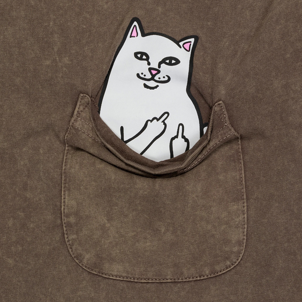 CAMISETA RIPNDIP LORD NERMAL POCKET WASH TEE BROWN | Mechanic
