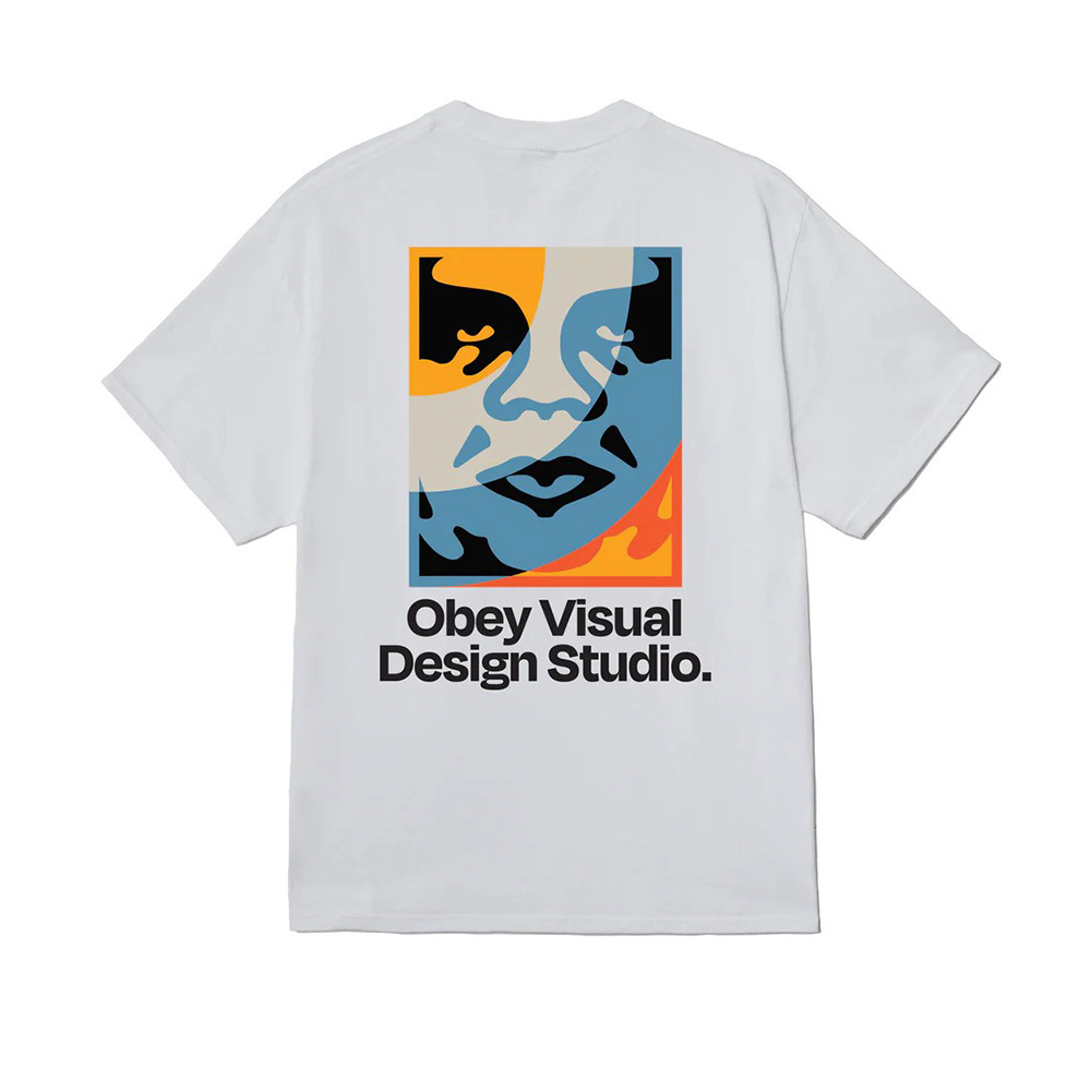 CAMISETA OBEY VISUAL DESIGN STUDIO WHITE | Mechanic