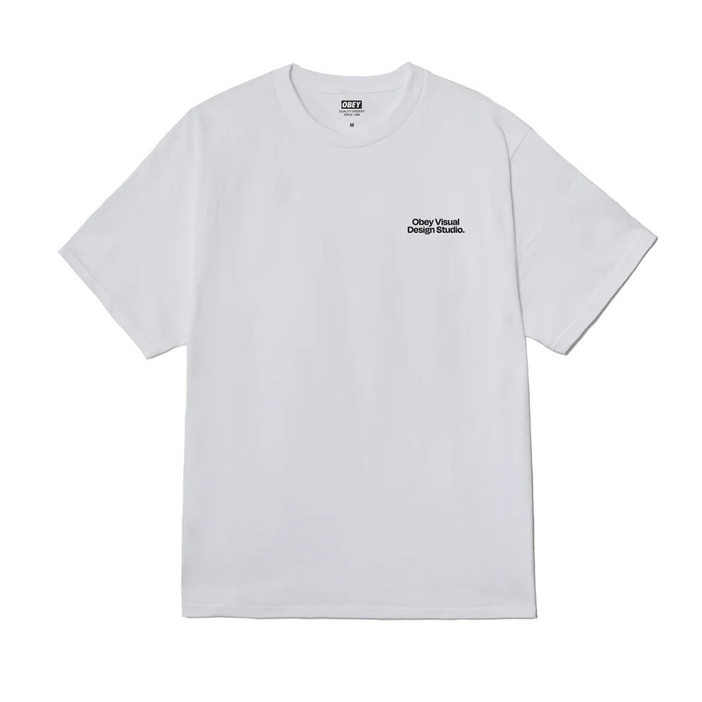 CAMISETA OBEY VISUAL DESIGN STUDIO WHITE | Mechanic