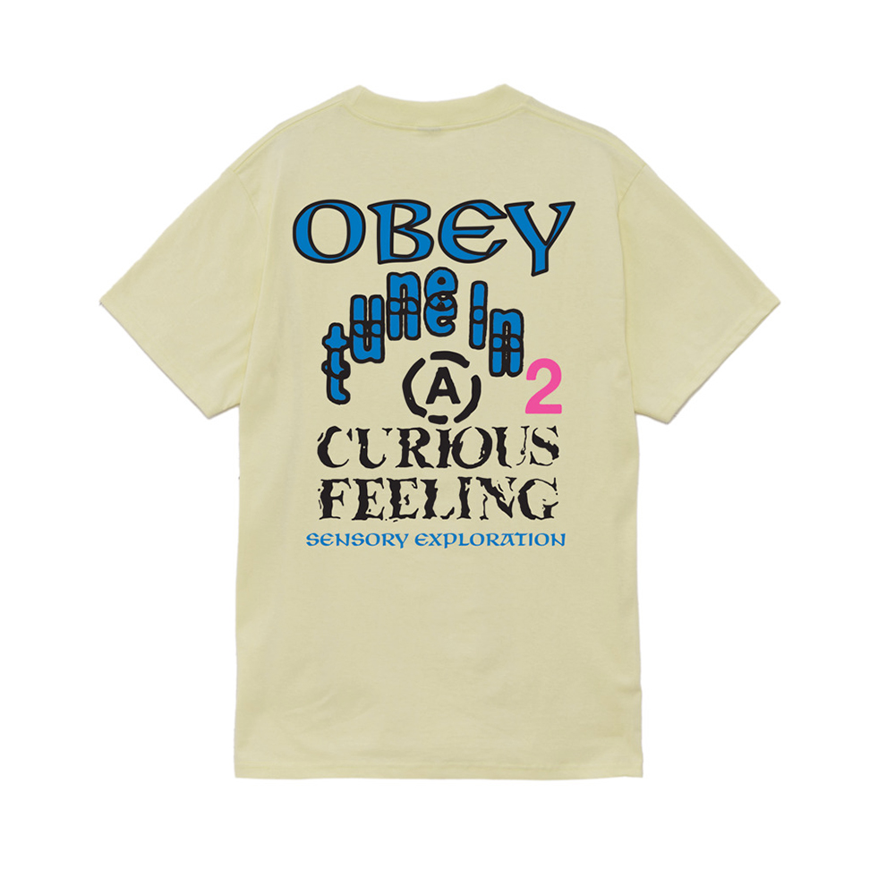 CAMISETA OBEY SENSORY EXPLORATION PALE YELLOW | Mechanic
