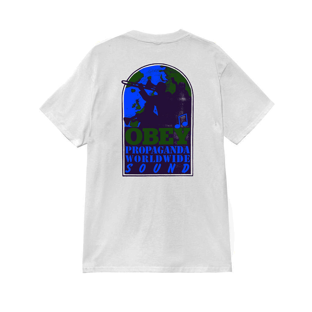 CAMISETA OBEY WORLDWIDE SOUND WHITE | Mechanic