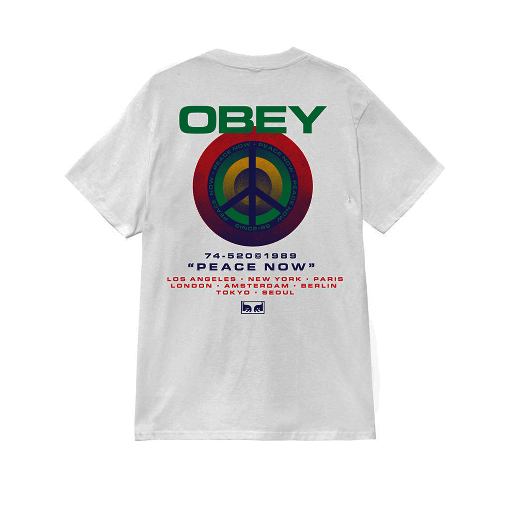 CAMISETA OBEY PEACE TARGET WHITE | Mechanic