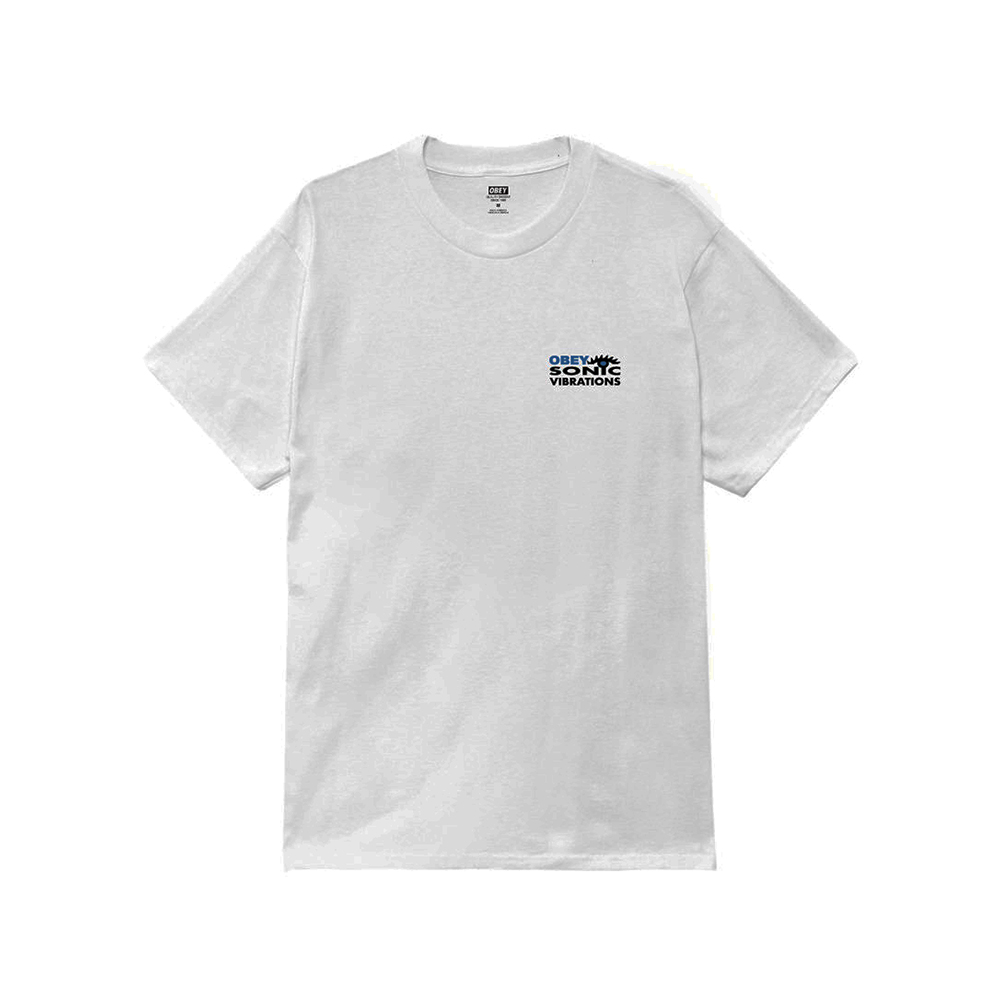CAMISETA OBEY SONIC VIBRATIONS WHITE | Mechanic
