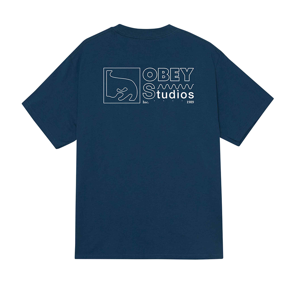 CAMISETA OBEY STUDIOS INC. HARBOUR BLUE | Mechanic