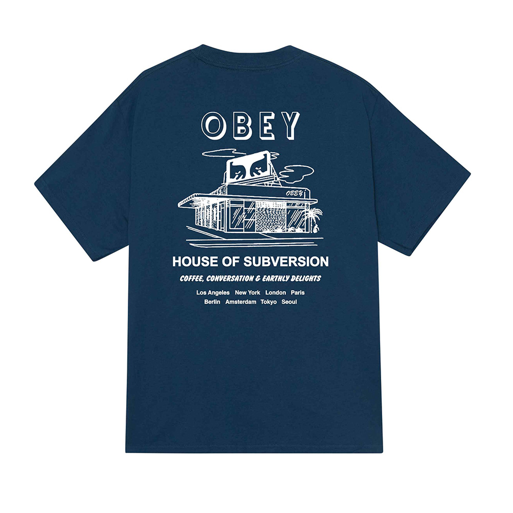 CAMISETA OBEY HOUSE OF SUBVERSION HARBOUR BLUE | Mechanic