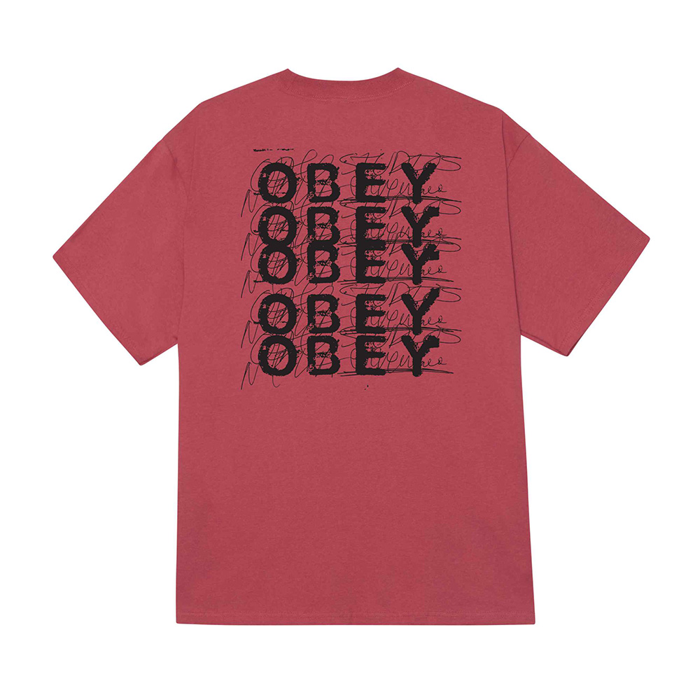 CAMISETA OBEY SCRIBBLE MINERAL RED | Mechanic