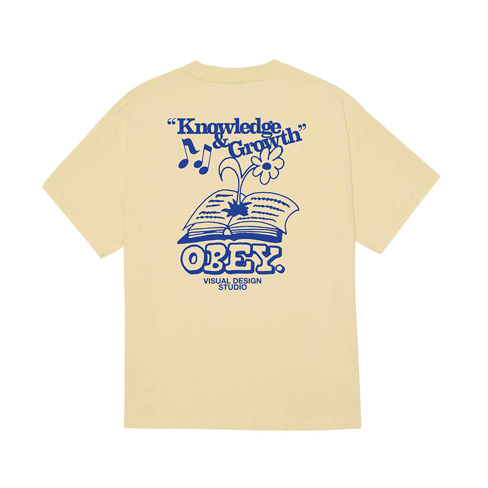 CAMISETA OBEY KNOWLEDGE & GROWTH PALE YELLOW | Mechanic