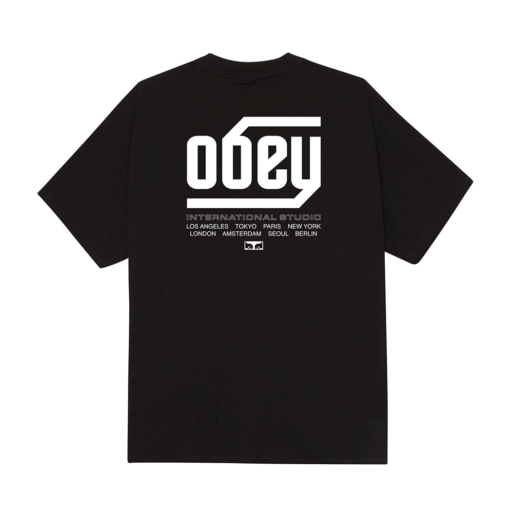 CAMISETA OBEY TRADEMARK BLACK | Mechanic