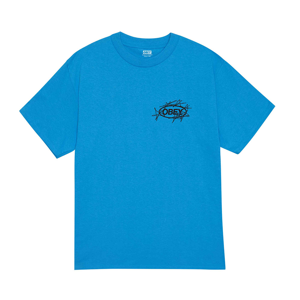 CAMISETA OBEY SCRIBBLE STARS AZURE BLUE | Mechanic
