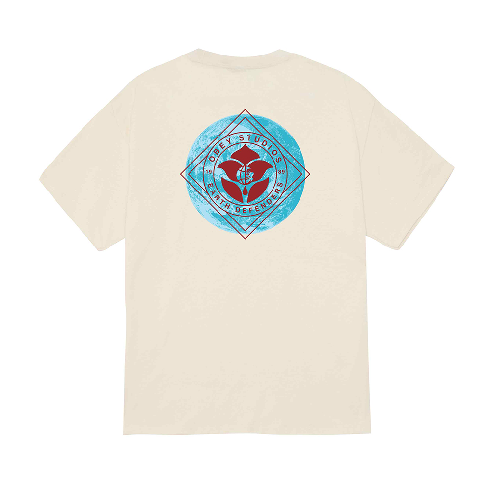 CAMISETA OBEY EARTH DEFENDERS CREAM | Mechanic