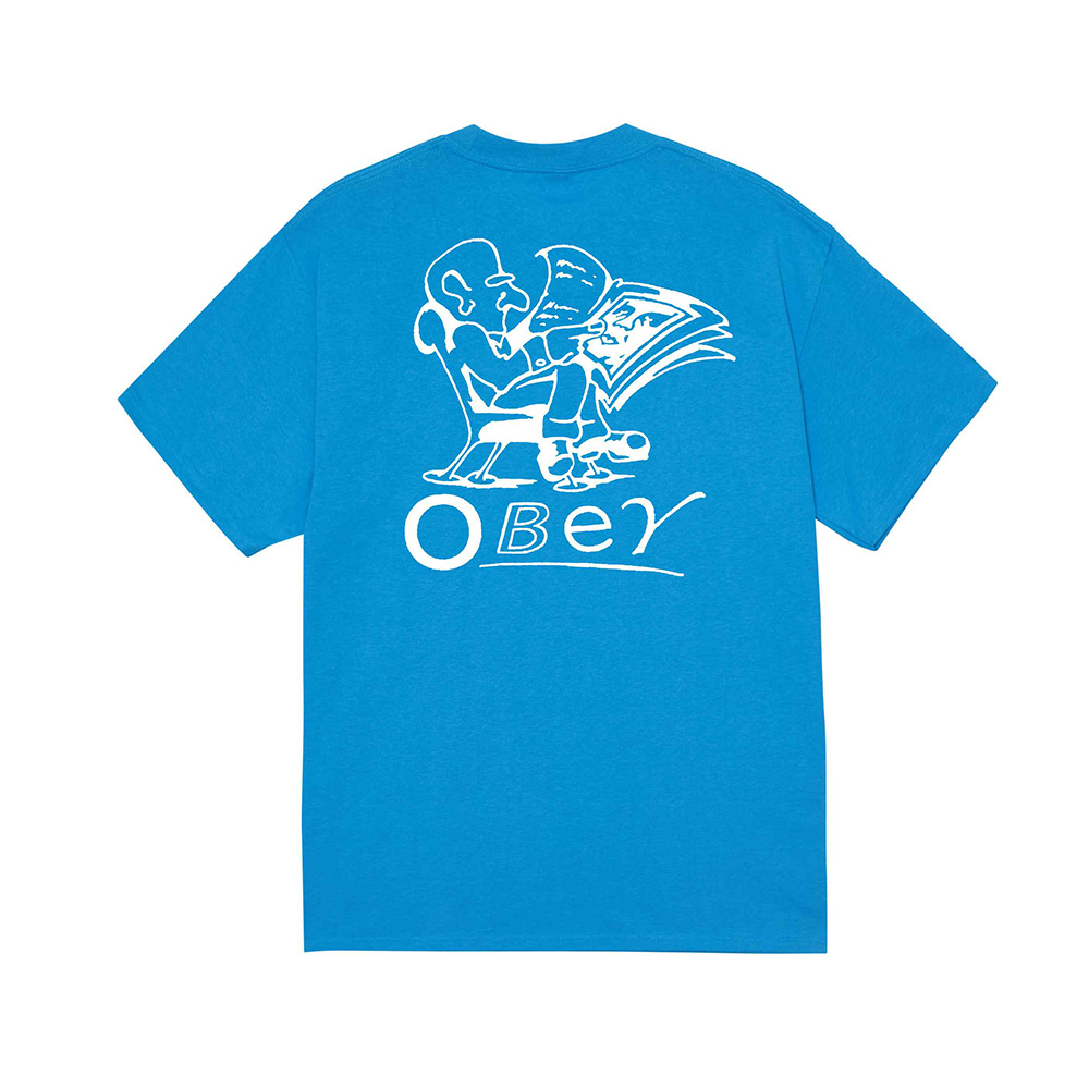 CAMISETA OBEY READER AZURE BLUE | Mechanic