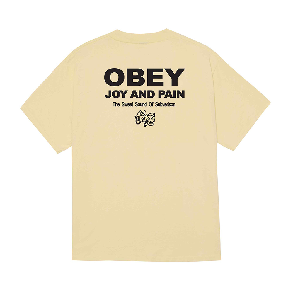 CAMISETA OBEY JOY AND PAIN PALE YELLOW | Mechanic