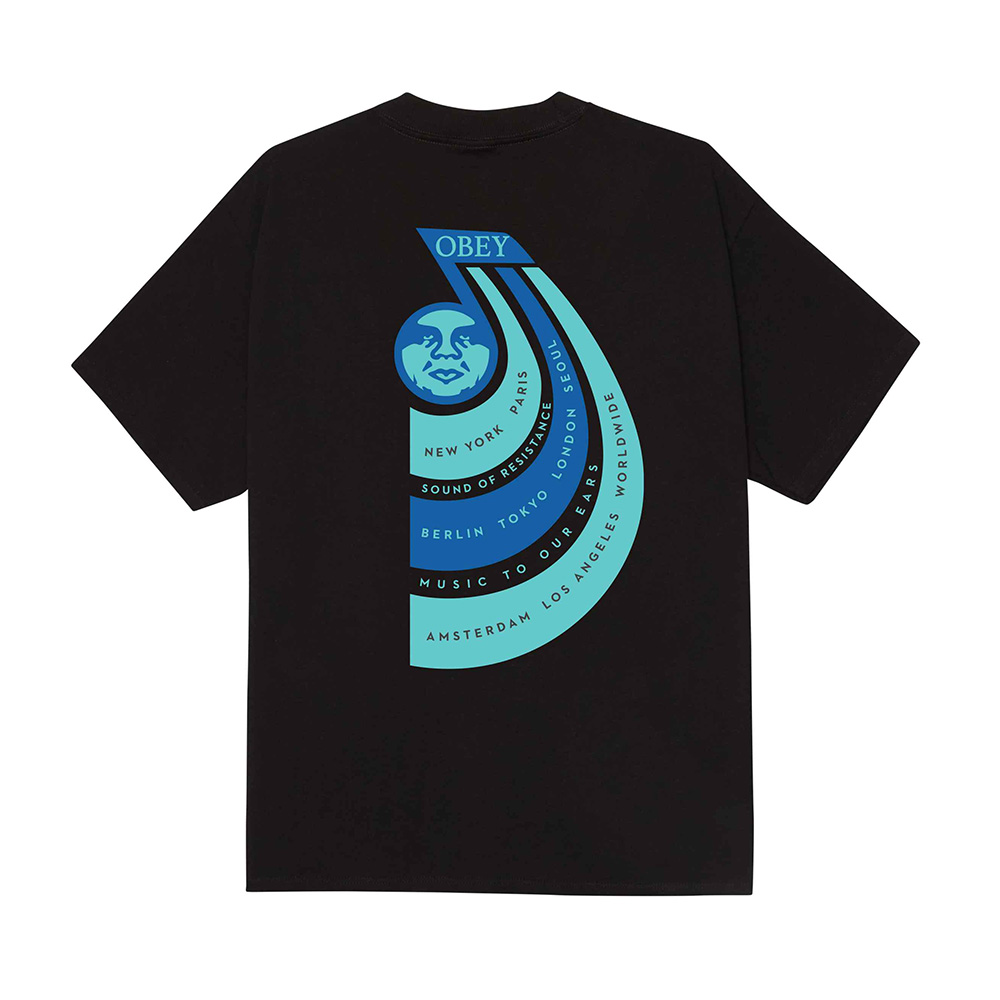 CAMISETA OBEY SOUNDS OF RESISTANCE BLACK | Mechanic