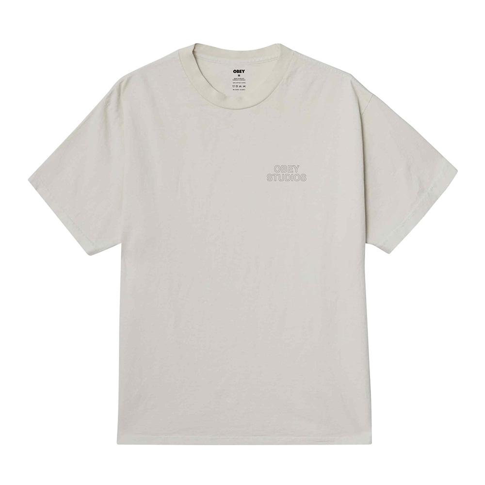 CAMISETA OBEY STUDIOS OUTLINE PIGMENT CHALK | Mechanic