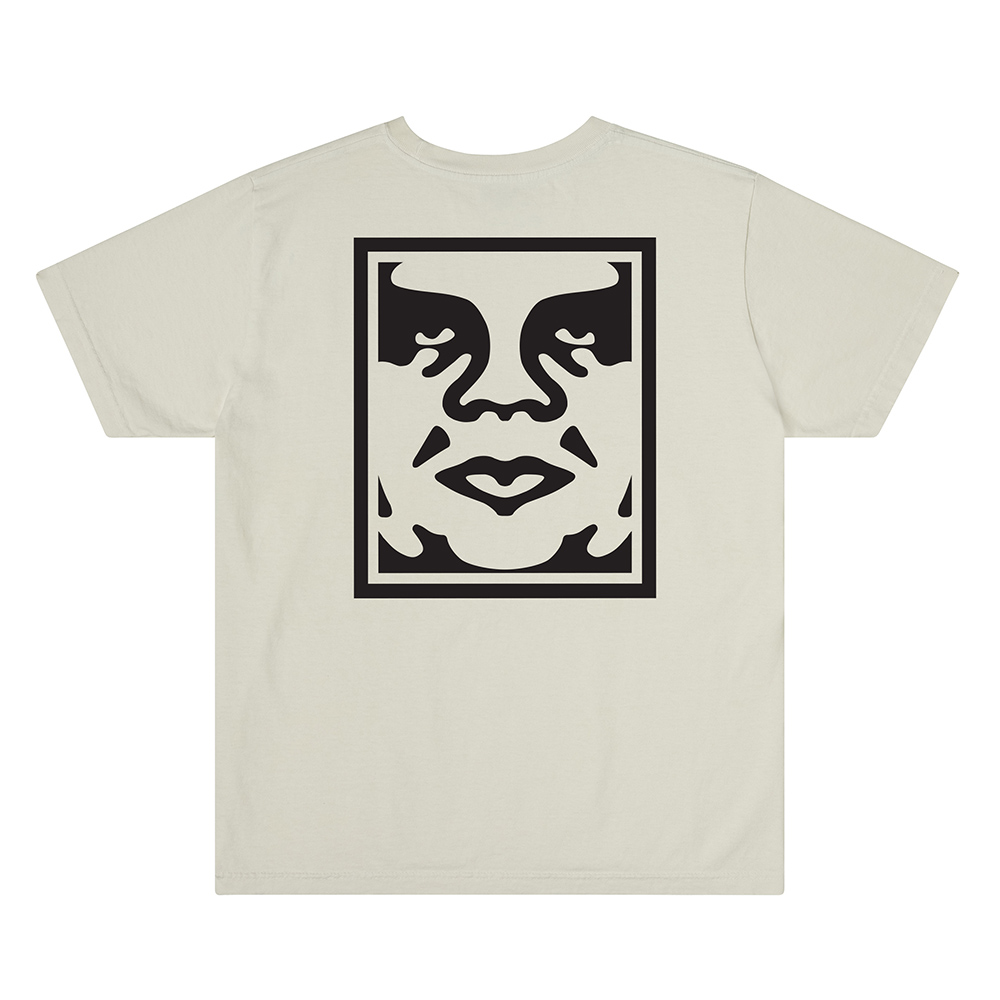 CAMISETA OBEY BOLD ICON FACE PIGMENT CHALK WHITE | Mechanic