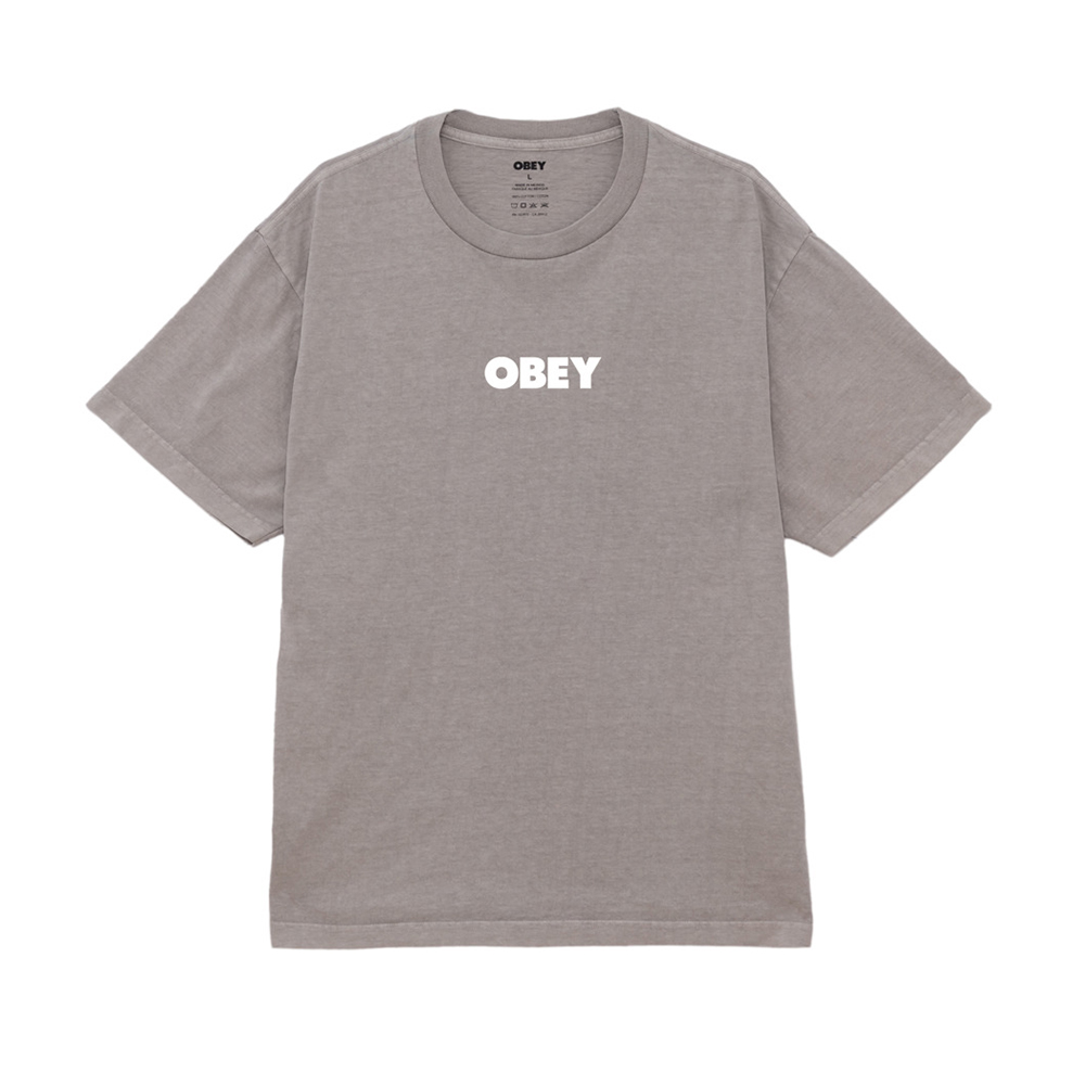CAMISETA OBEY BOLD PIGMENT SILVER GREY | Mechanic