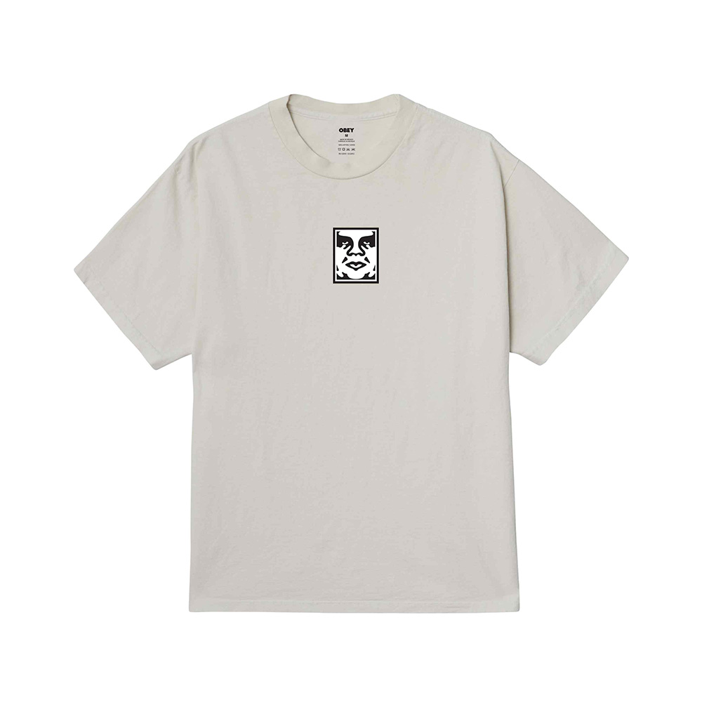 CAMISETA OBEY ICON FACE HEAVYWEIGHT PIGMENT CHALK | Mechanic