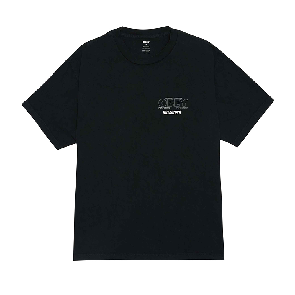 CAMISETA OBEY PERSISTENT MOVEMENTPIGMENT TRUE VINTAGE BLACK | Mechanic