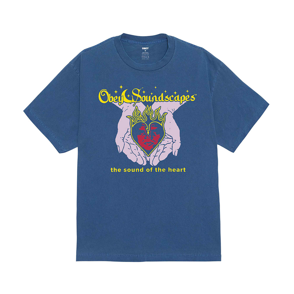CAMISETA OBEY SOUNDSCAPES PIGMENT DARK DENIM | Mechanic