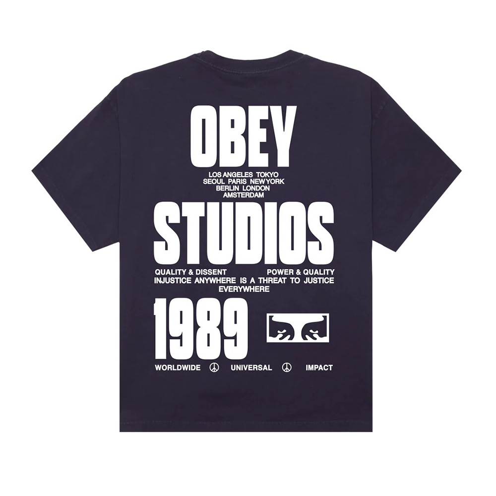 CAMISETA OBEY STAMPED PIGMENT PURPLE VELVET | Mechanic