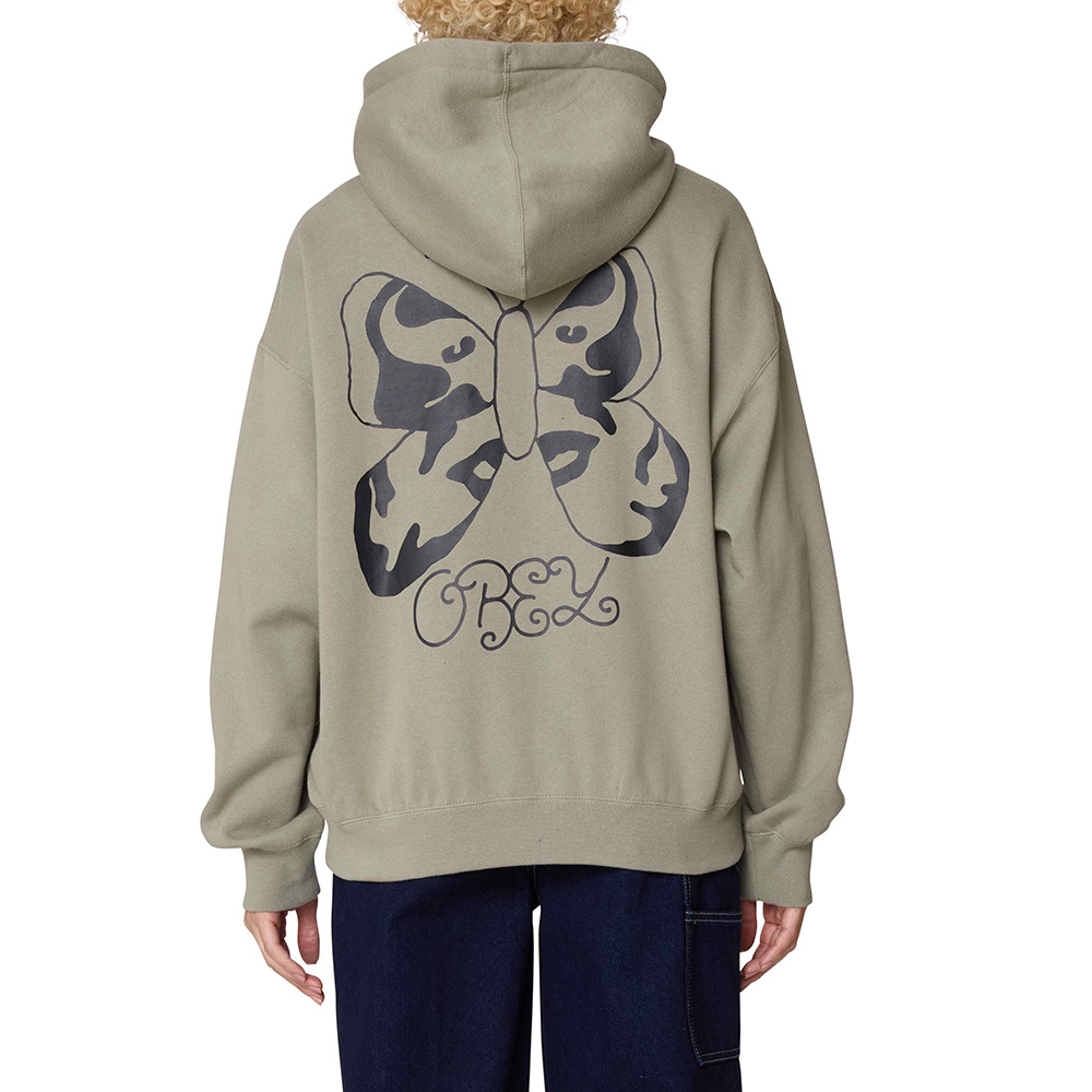 SUDADERA OBEY BUTTERFLY BAGGY RELAXED HOOD SHADOW | Mechanic