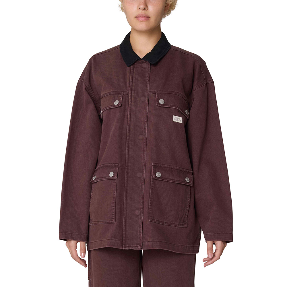 CHAQUETA OBEY FRITZ JACKET CHOCOLATE FADED WASH | Mechanic
