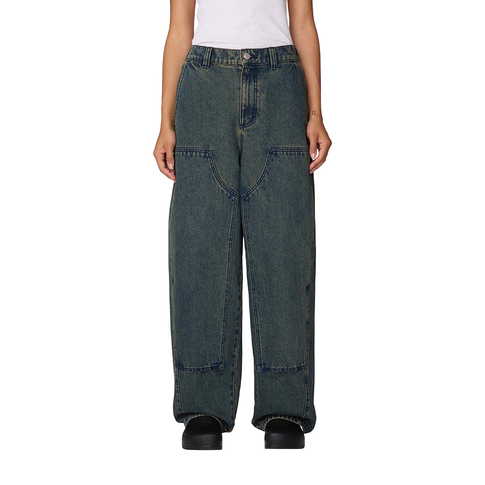 PANTALONES OBEY LEAH BAGGY DBL KNEE DENIM YELLOW TINT | Mechanic