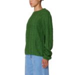 JERSEY OBEY ISABELLA LOOSE CABLE SWEATER CLOVER | Mechanic