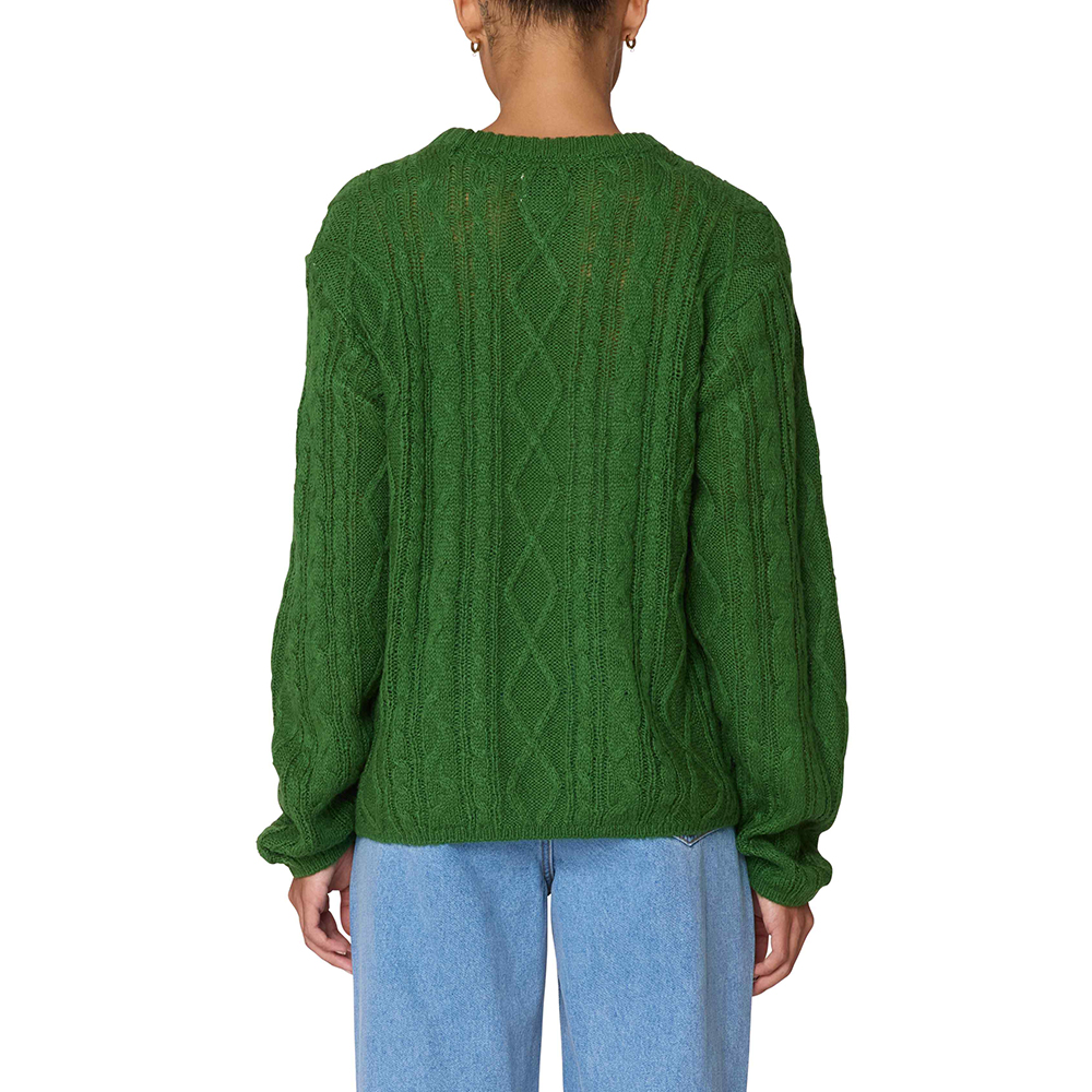 JERSEY OBEY ISABELLA LOOSE CABLE SWEATER CLOVER | Mechanic