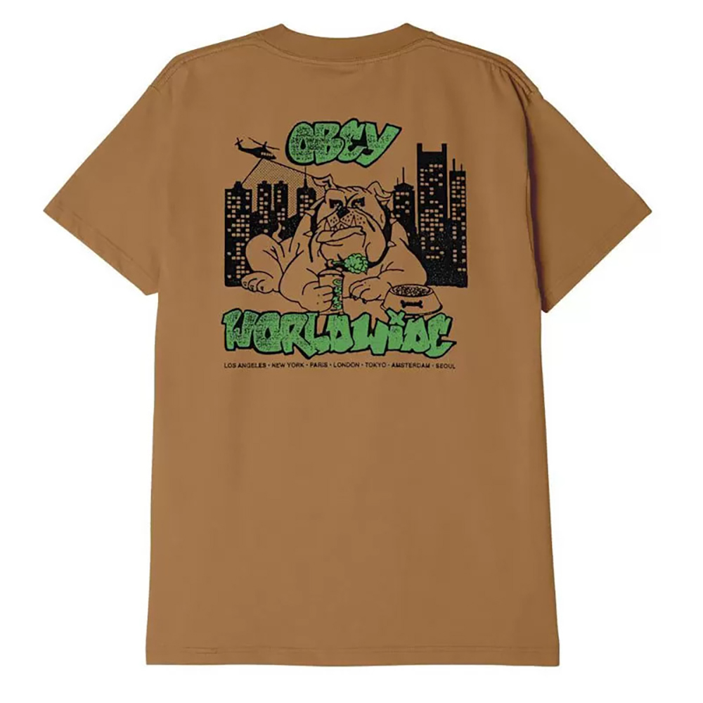 CAMISETA OBEY CITY WATCH DOG BROWN SUGAR
